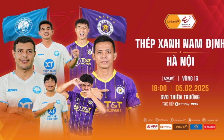 Hấp dẫn trận khai xuân V-League giữa Nam Định vs Hà Nội