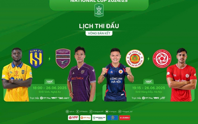 Trước vòng bán kết Cúp QG: Xác định trận chung kết rực lửa