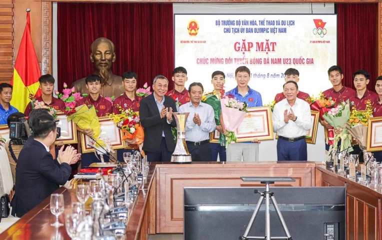 U23 Việt Nam nhận Bằng khen của Thủ tướng Chính phủ, được thưởng 500 triệu đồng