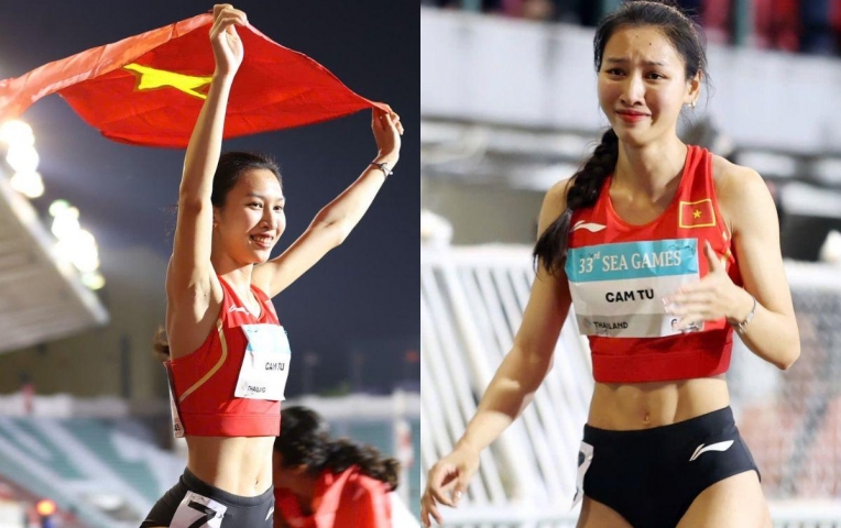 Hot girl điền kinh Việt Nam bật khóc, phá kỷ lục quốc gia 15 năm