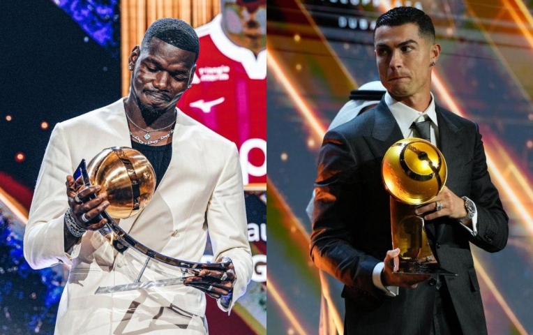 Pogba xúc động tri ân Ronaldo tại lễ trao giải danh giá