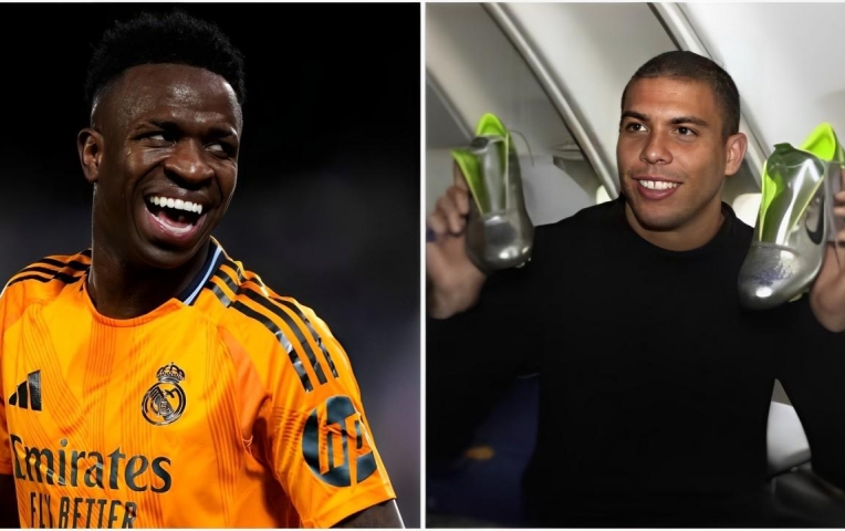 Vinicius nhận món quà tinh thần từ Ronaldo 'béo'