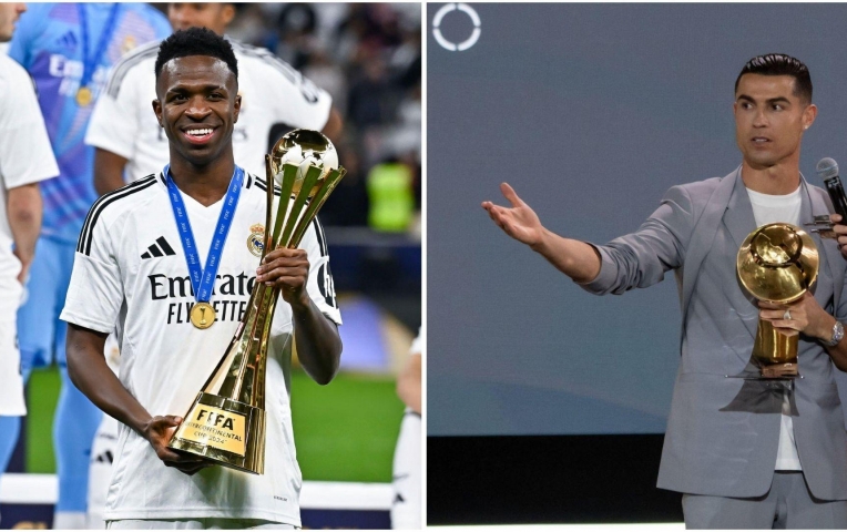 Vinicius khôn khéo đáp trả lời khen của Ronaldo