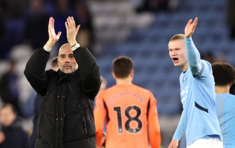 Haaland 'ra lệnh' cho Pep Guardiola sau trận thắng Leicester