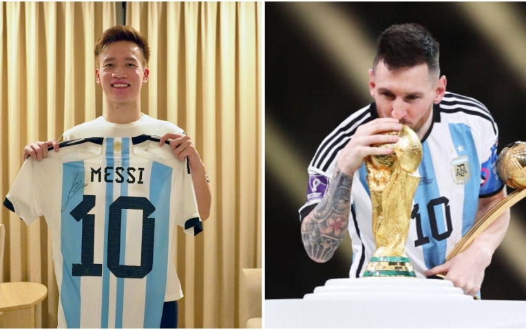 Hụt Quả bóng vàng, Hoàng Đức bất ngờ 'thả thính' Messi