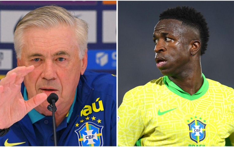 Carlo Ancelotti ra chỉ thị với Vinicius tại ĐT Brazil