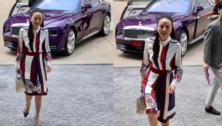 Madam Pang cầm lái siêu xe sang Rolls-Royce Spectre cực chất đi dự sự kiện