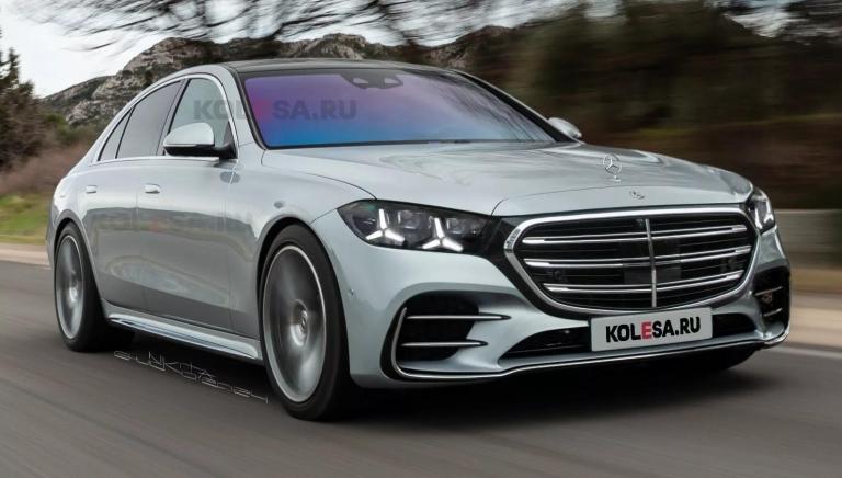 Mercedes-Benz S-Class 2026 lộ hình phác thảo: Lưới tản nhiệt mở rộng, đèn chiếu sáng hình sao