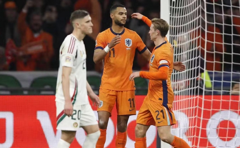 Thắng đậm Hungary, Hà Lan thẳng tiến tứ kết Nations League