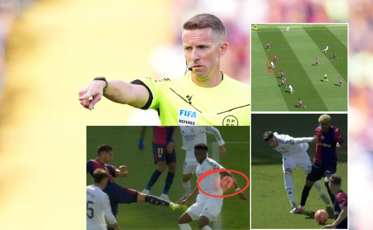 Trọng tài bỏ qua 3 lỗi cho Real trước Barca?