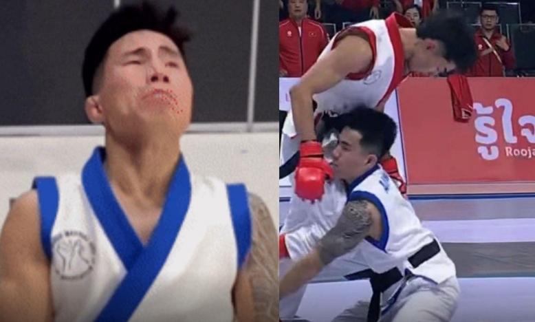 Bị xử ép trắng trợn, võ sĩ Việt Nam bật khóc cay đắng tại SEA Games 33