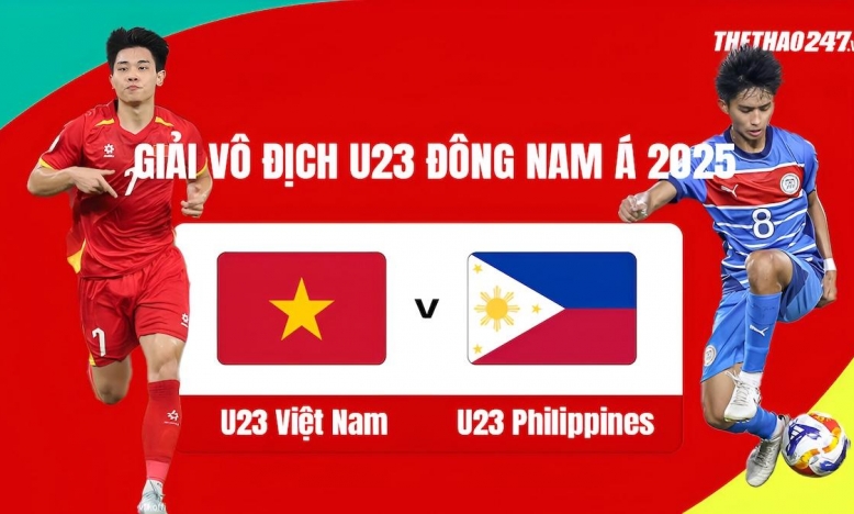 Trực tiếp U23 Việt Nam vs U23 Philippines,16h00 hôm nay 25/7