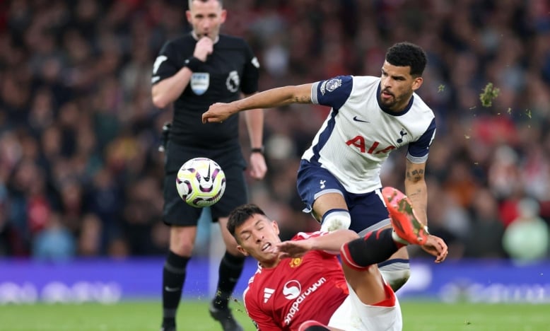 Bruno báo hại thẻ đỏ, MU thua tan nát Tottenham tại Old Trafford