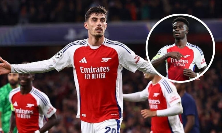 Kai Havertz tỏa sáng, Arsenal dễ dàng đánh bại PSG