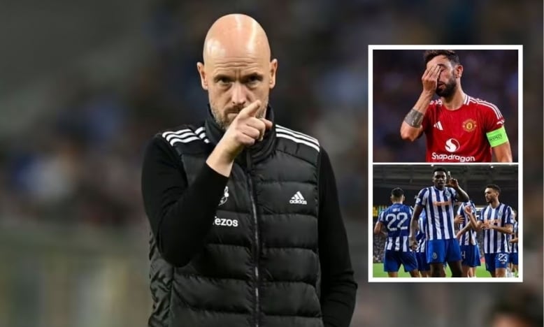 Ten Hag giải thích rõ về sự sụp đổ của MU trước Porto