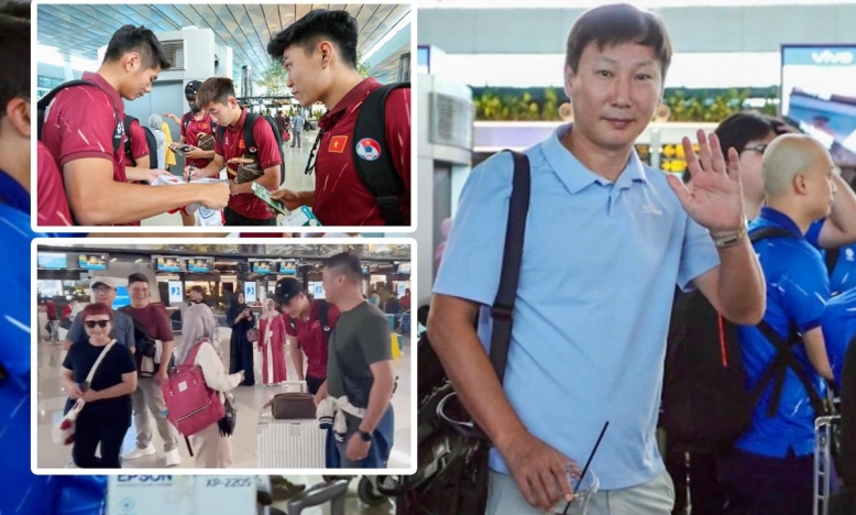 U23 Việt Nam lên đường về nước, gây sốt ở sân bay Indonesia