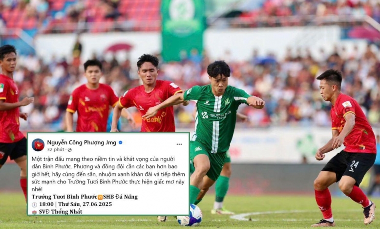 Công Phượng kêu gọi CĐV 'tiếp lửa' trước trận play-off với Đà Nẵng