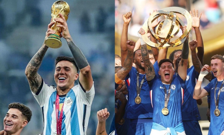 Enzo Fernandez đi vào lịch sử với cú đúp danh hiệu thế giới