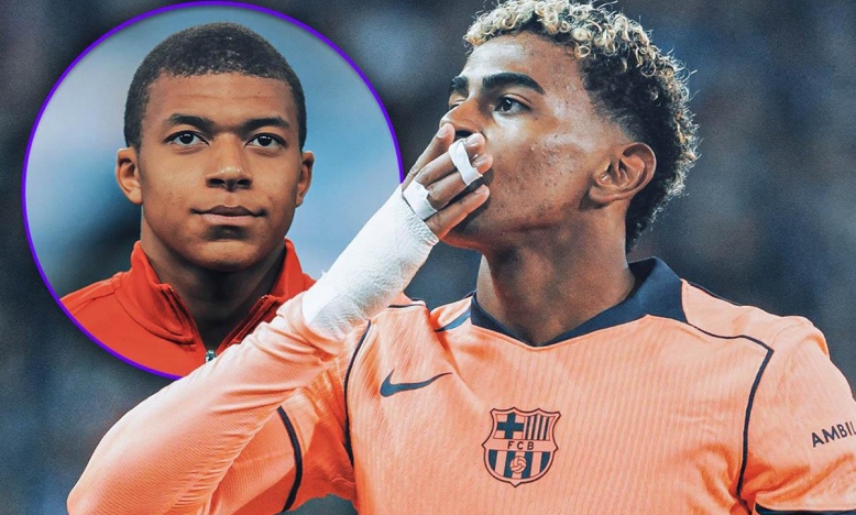 Yamal phá kỷ lục của Mbappe ở Champions League