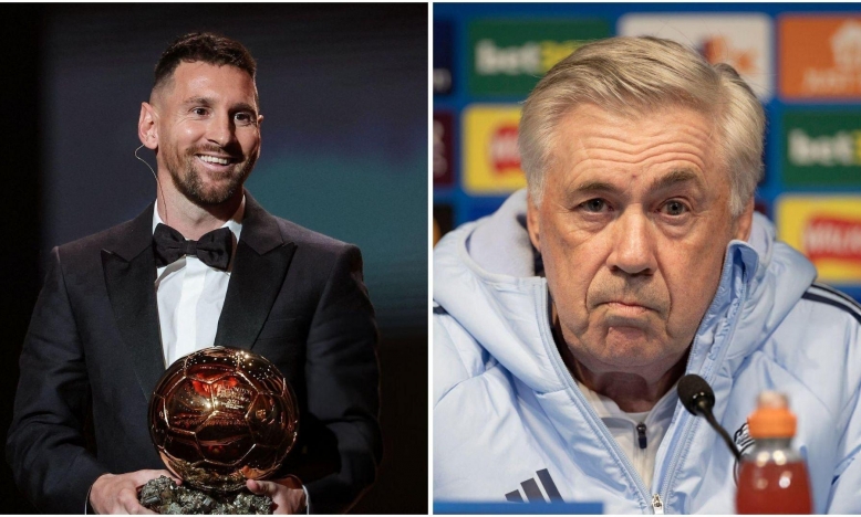 Ancelotti đụng chạm Messi, nói thẳng về Quả bóng Vàng