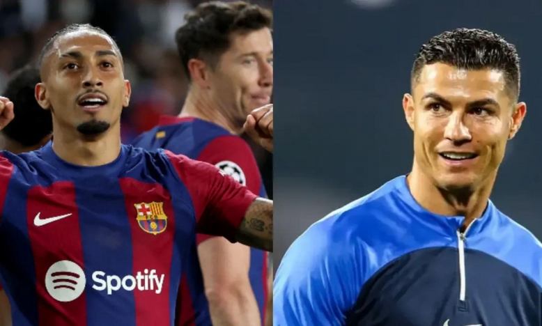 Raphinha cân bằng kỷ lục vĩ đại của Ronaldo tại Champions League