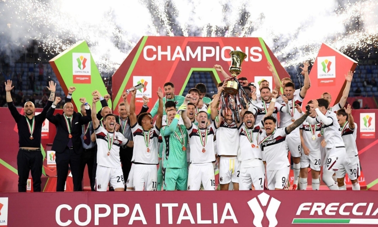 Thắng tối thiểu, Bologna hạ Milan vô địch Coppa Italia