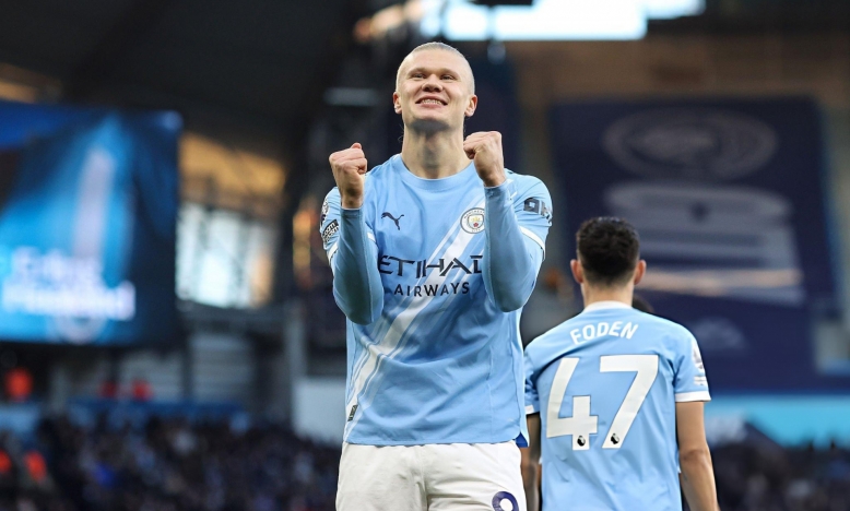 Haaland chói sáng, Man City chiếm ngôi đầu Ngoại hạng Anh