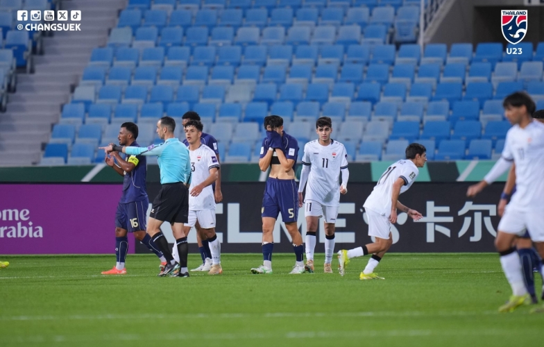 Trực tiếp U23 Thái Lan 1-1 U23 Iraq: Thái Lan có bàn gỡ