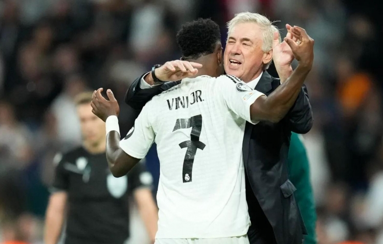 Carlo Ancelotti: 'Quả bóng Vàng 2024 thuộc về Vinicius'