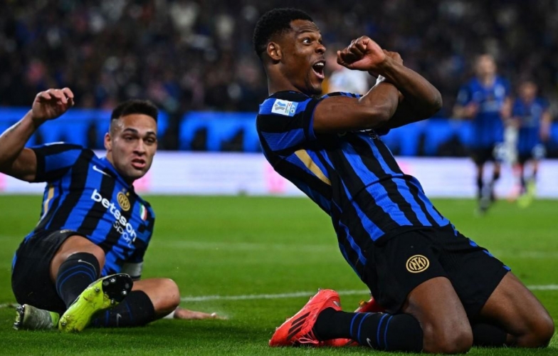 Dumfries lập cú đúp, Inter Milan hạ Atalanta vào chung kết Siêu cúp Italia