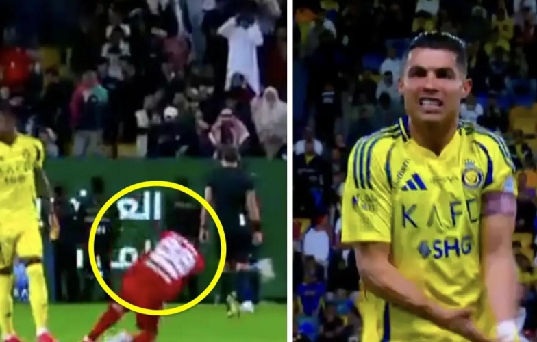 Ronaldo phát điên với trọng tài vì thẻ đỏ tranh cãi của Jhon Duran