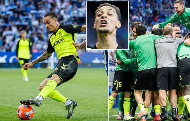 Antony bùng nổ siêu phẩm, Real Betis tranh vé dự Champions League