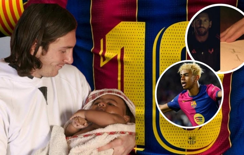Lamine Yamal bất ngờ được Messi gửi thư
