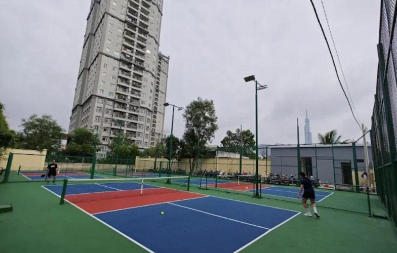Sân pickleball xây dựng không phép bị cưỡng chế tháo dỡ