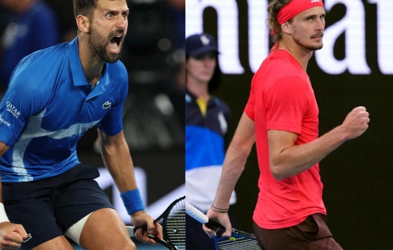 Trực tiếp tennis Novak Djokovic vs Alexander Zverev, 10h30 ngày 24/1