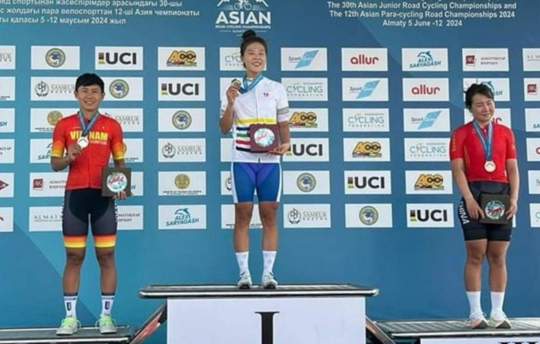 Cua-rơ Nguyễn Thị Thật giành HCB giải vô địch châu Á 2024