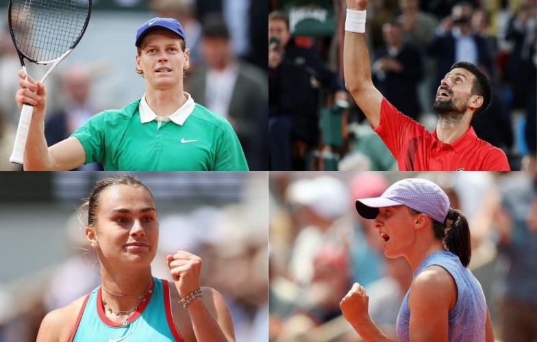 Xác định các cặp trận bán kết Roland Garros 2025