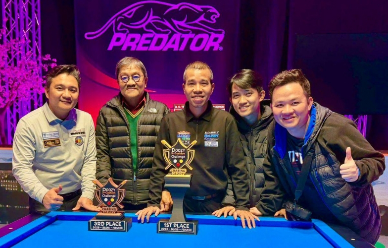 Hạ 'thiên tài' Caudron, Trần Quyết Chiến đăng quang giải carom 3 băng quốc tế