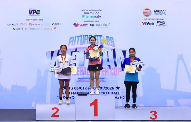 Các sao nhí tỏa sáng ở giải Vietnam Pickleball Open Cup Future Stars 2026