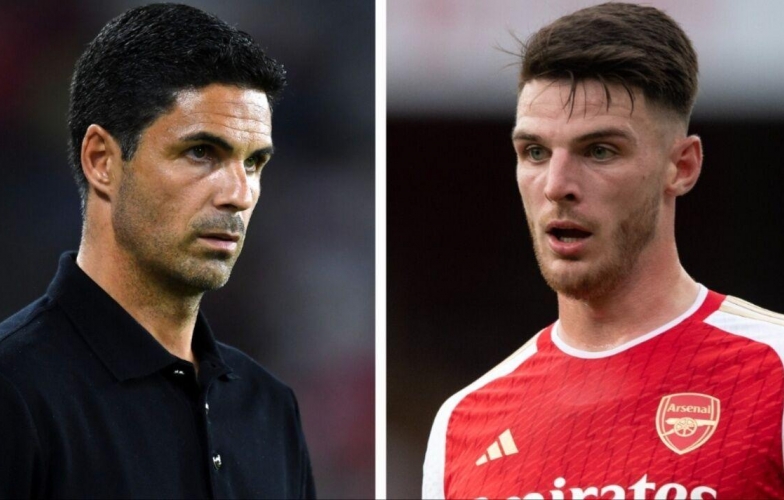 HLV Mikel Arteta nổi cơn thịnh nộ với tấm thẻ đỏ của Declan Rice