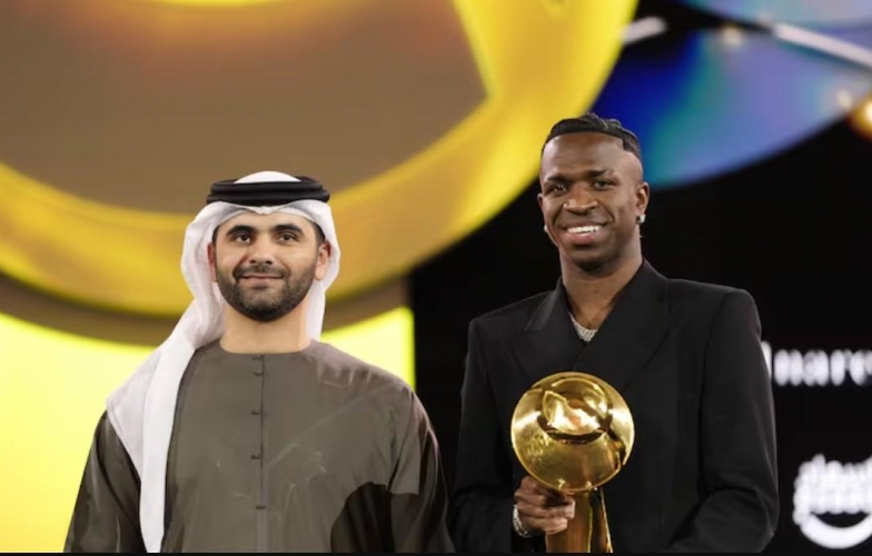 CHÍNH THỨC: Vinicius Jr đánh bại Rodri, giành Quả bóng vàng Dubai 2024