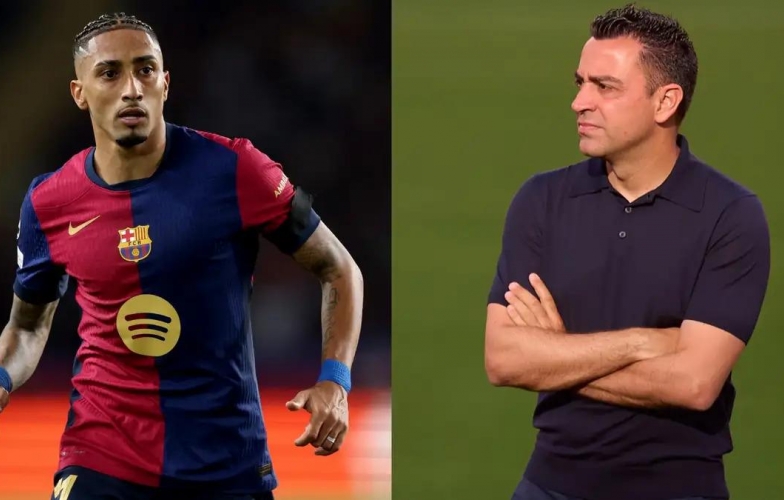 Raphinha bất ngờ chỉ trích HLV Xavi trước thềm tái đấu Inter Milan