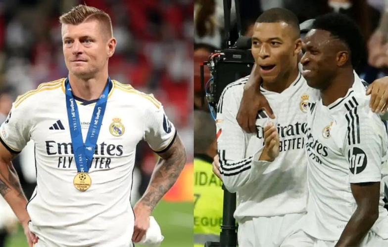 Mbappe và Vinicius Jr bất ngờ bị Toni Kroos 'nắn gân'