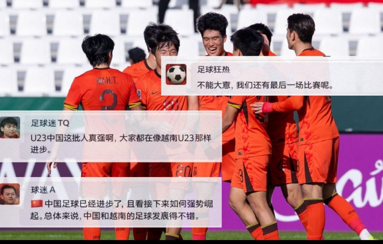 CĐV Trung Quốc đồng loạt nhắc tên U23 Việt Nam sau khi thắng Úc