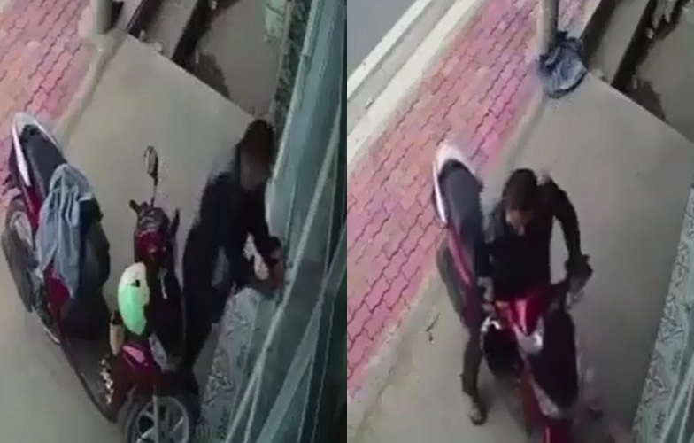VIDEO: Tên trộm khóa chủ xe trong nhà rồi ung dung lấy đi chiếc Honda Vision