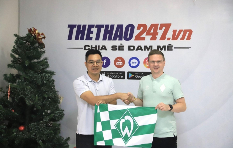 Thể Thao 247 và CLB Werder Bremen đạt thỏa thuận hợp tác truyền thông