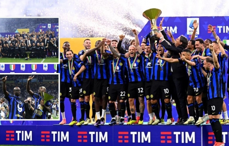 Những hình ảnh hiếm có ngày Inter Milan nâng cúp vô địch