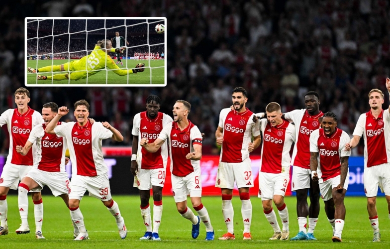 Ajax đi tiếp tại Europa League sau 34 quả luân lưu