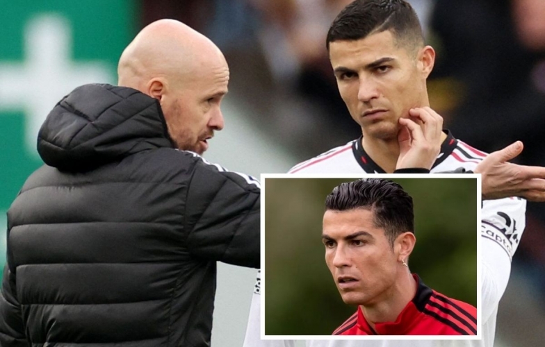 Ronaldo cay cú, xích mích với Ten Hag vì đôi bông tai