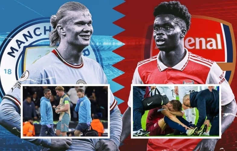 Trận Man City và Arsenal nguy cơ vắng 9 ngôi sao